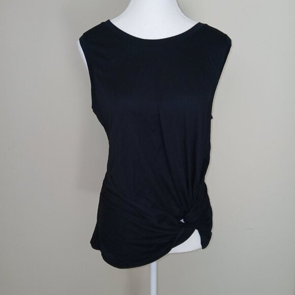Fabletics Plush Twist Front Tank Top Black Size Small - Picture 2 of 7